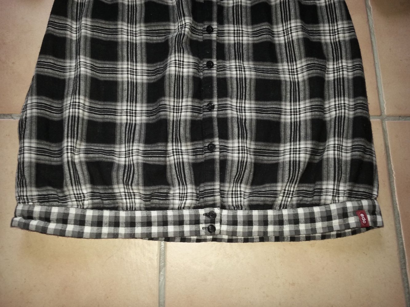 EDC BY ESPRIT * TUNIKA * KLEID * SCHWARZ- WEIß * KARIERT * 36 * WIE NEU