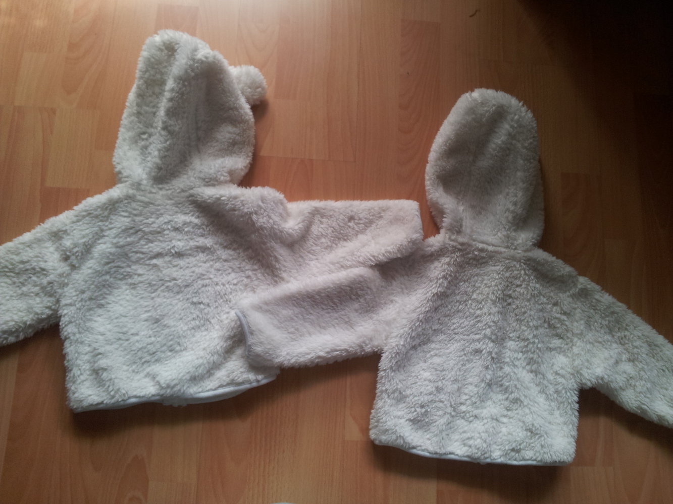 Plüsch Jacken Teddy Katze Zwillinge Gr. 80 2x 