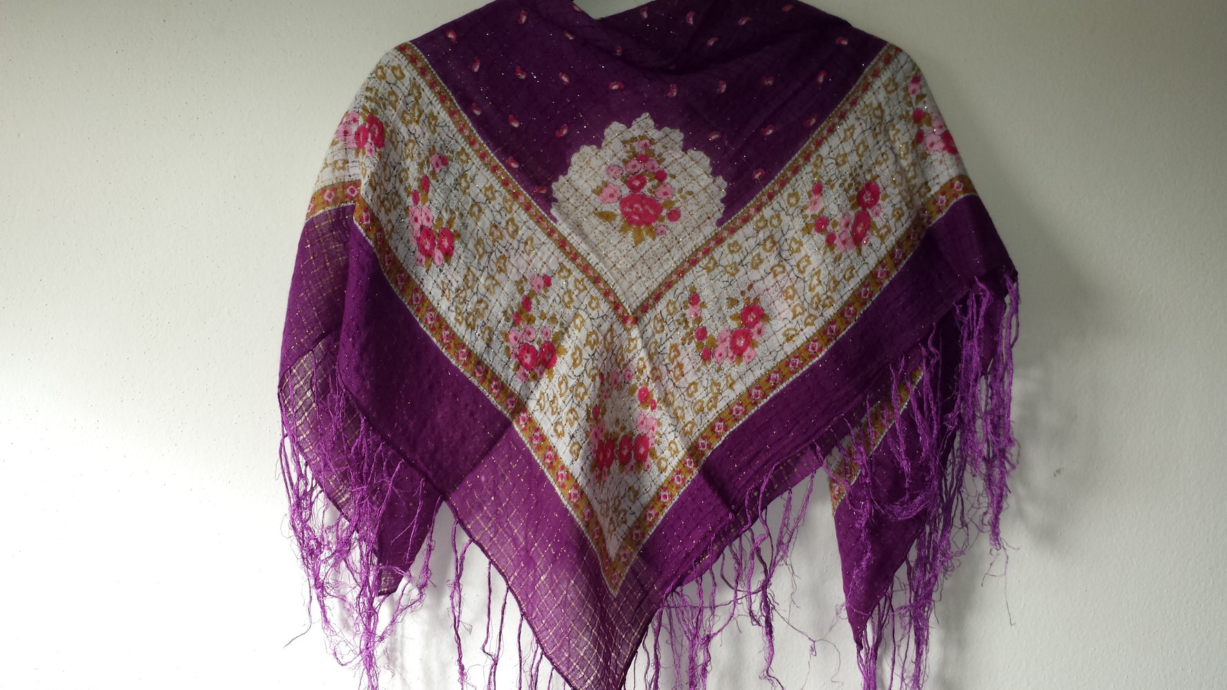 Schickes Tuch quadratisch, lila, 96x96