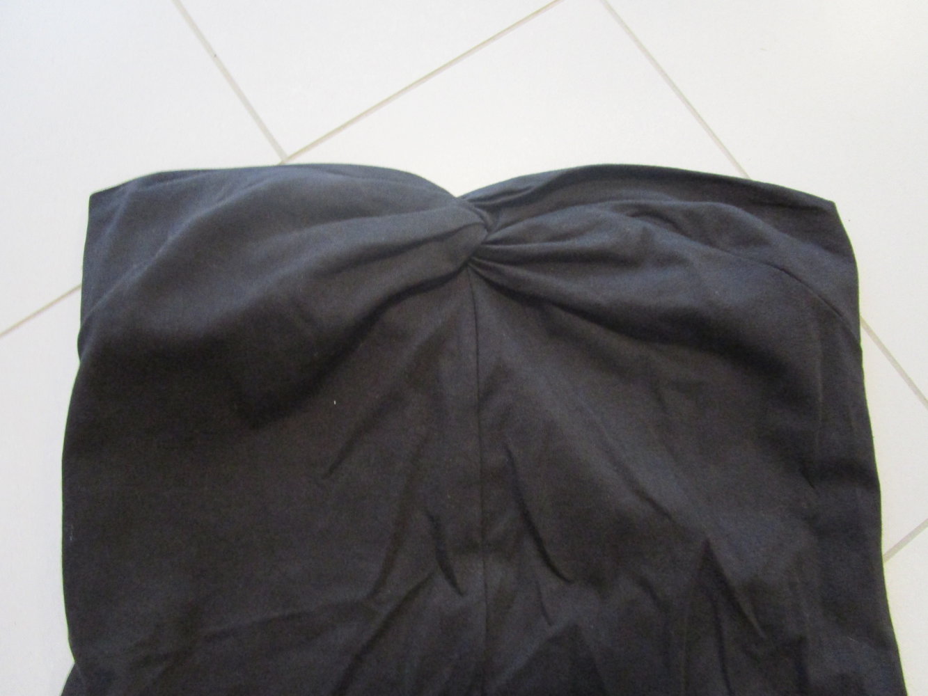 Top H&M, schwarz, trägerlos, Größe 38