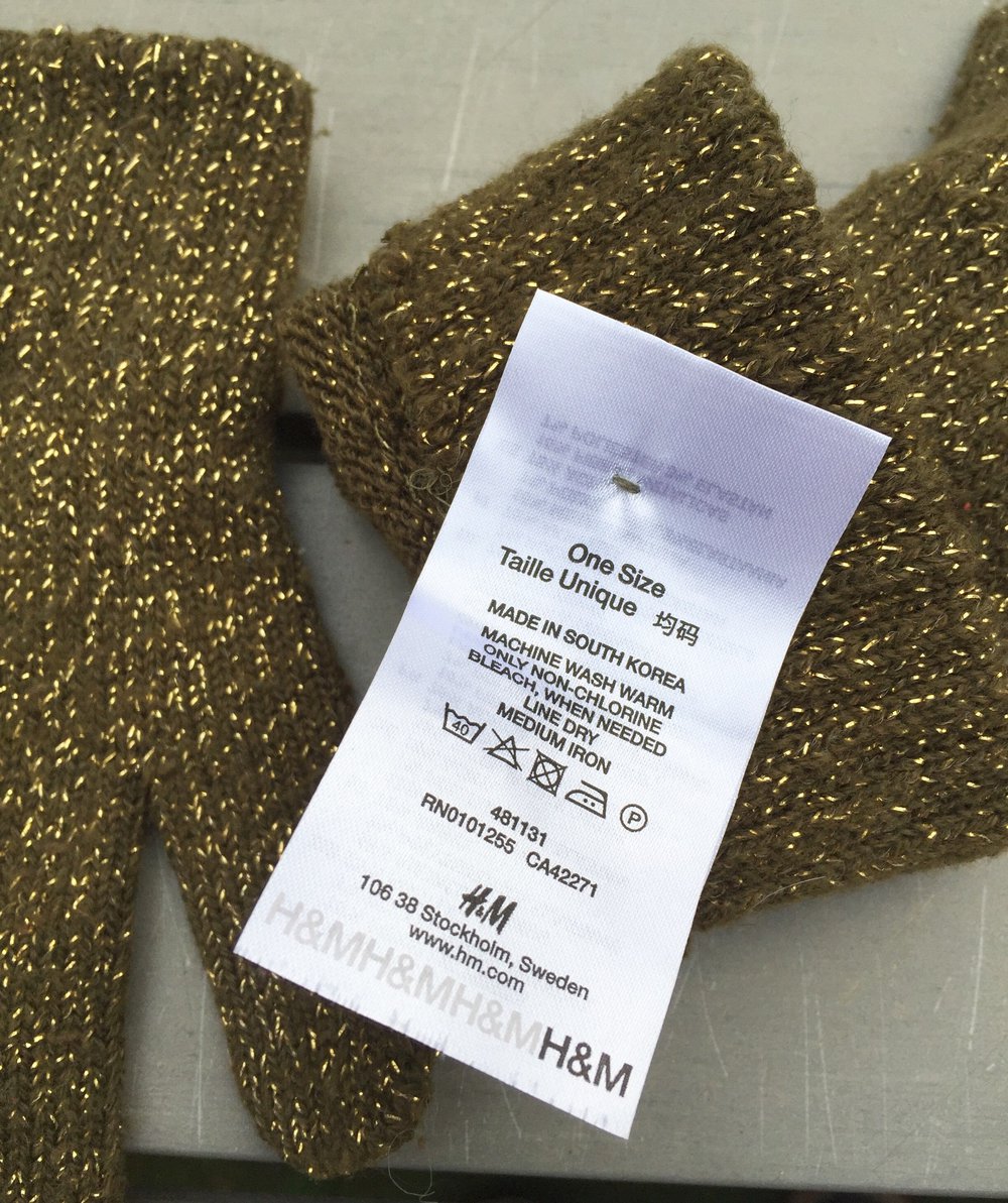 H&M Handschuhe LUREX Khaki Onesize
