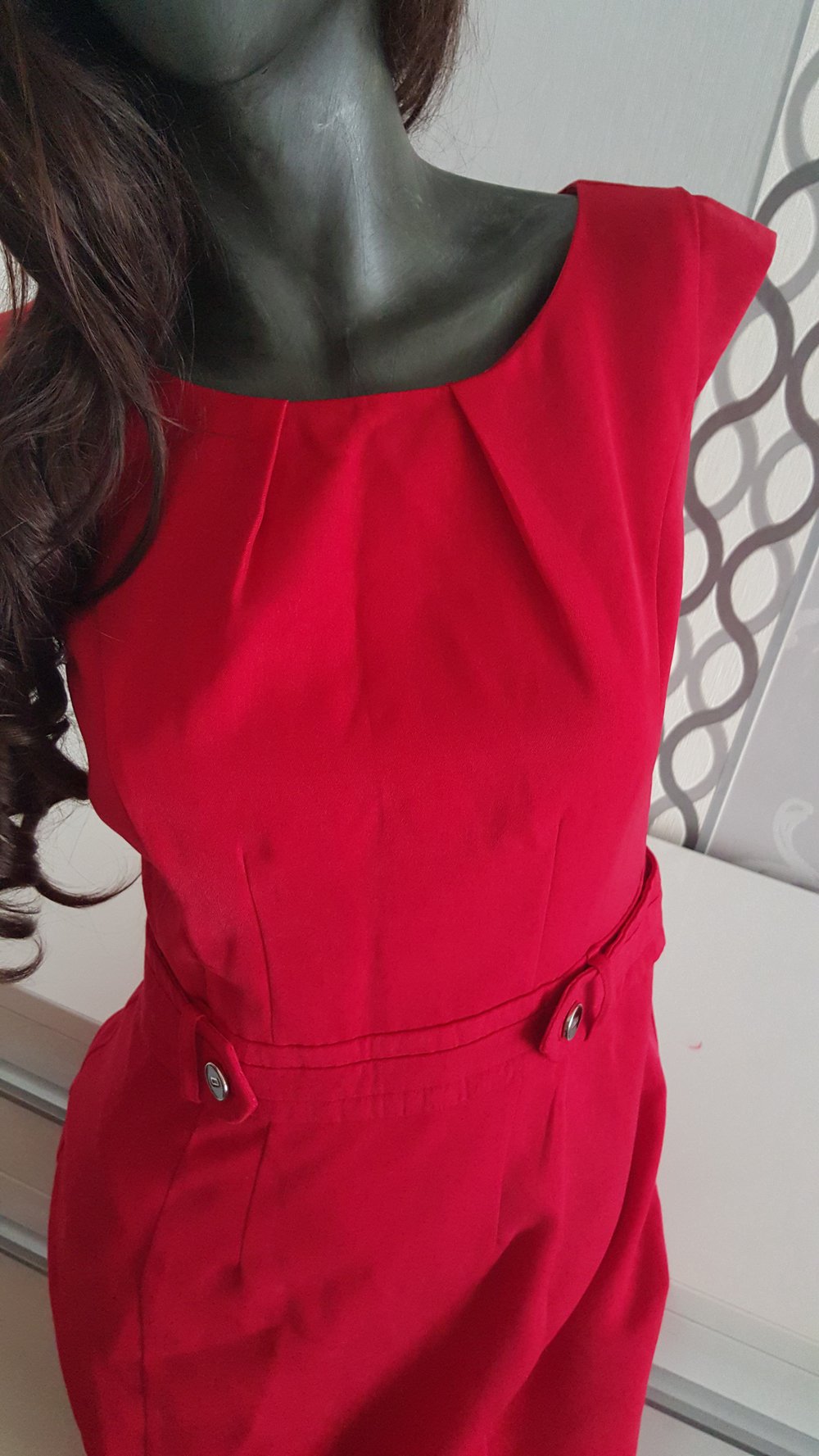 Elegantes Pencildress Business Kleid Rot S 36 Neu