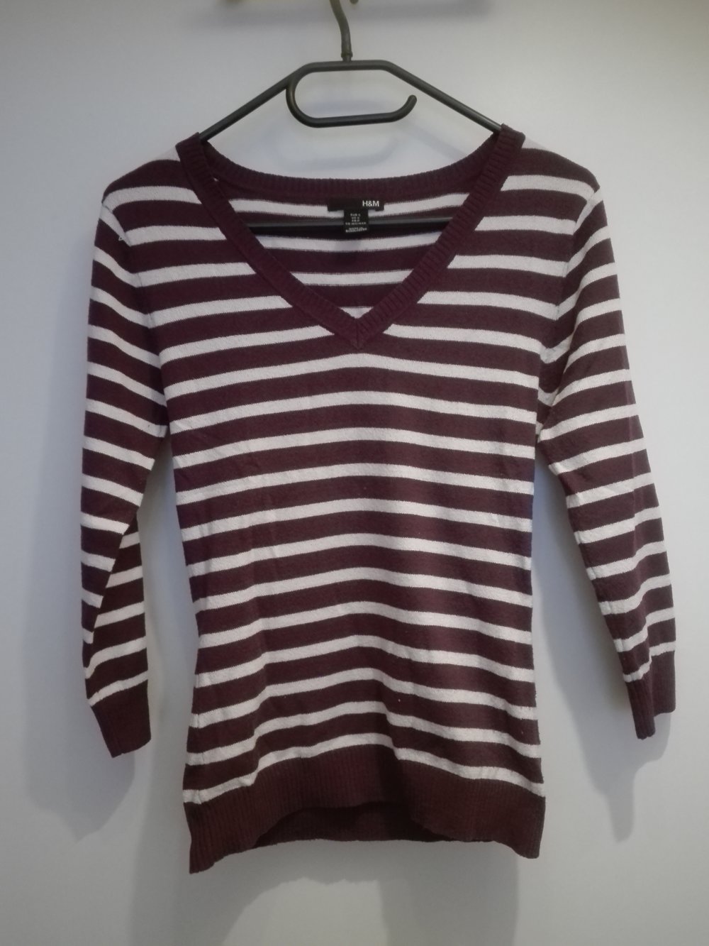 gestreifter Pullover 3/4 Arm