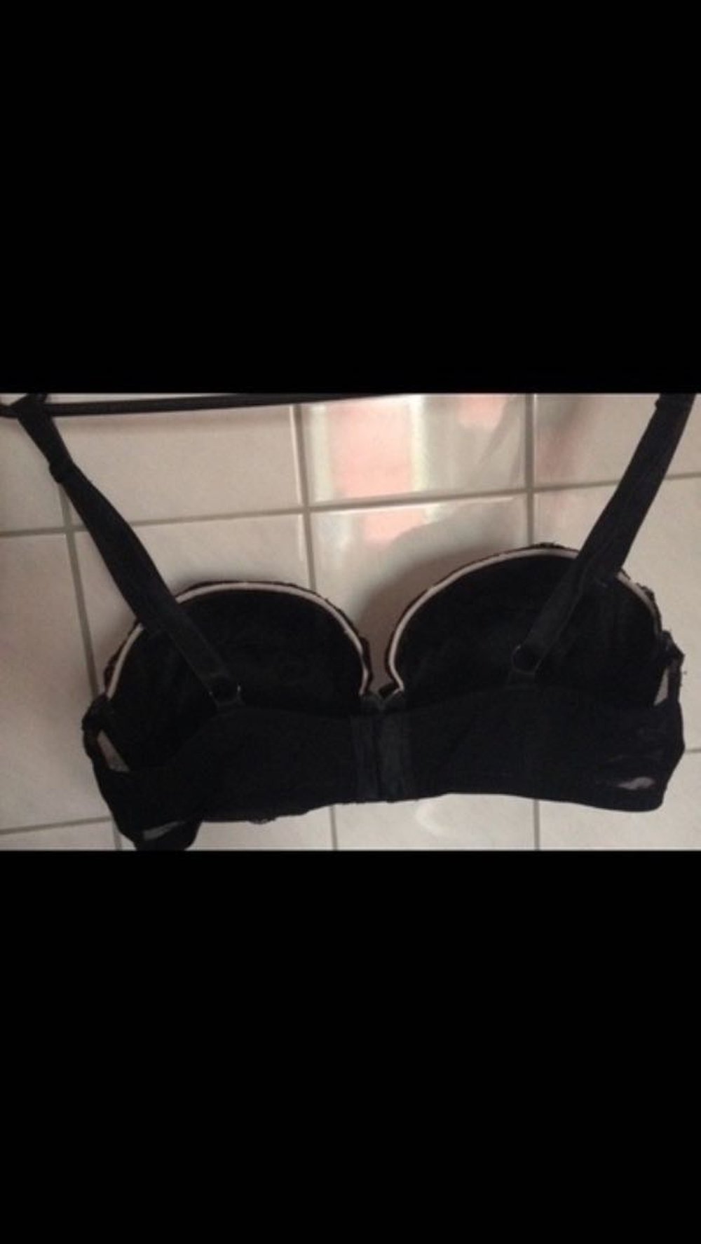 H&M Balconette BH 80D nude schwarz.In den BH kann man Polster reinmachen 