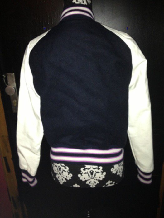 Primark College Baseball Jacke mit Schwalbe Rockabilly Rockabella Pin up