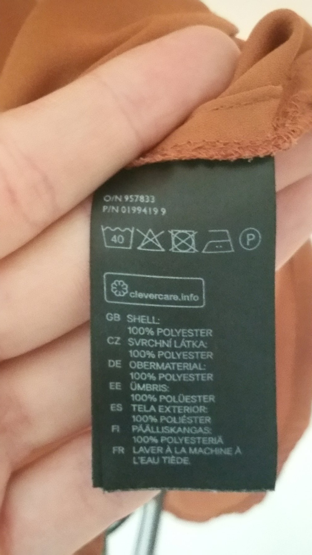 Long Bluse ohne Arme, rostbraun