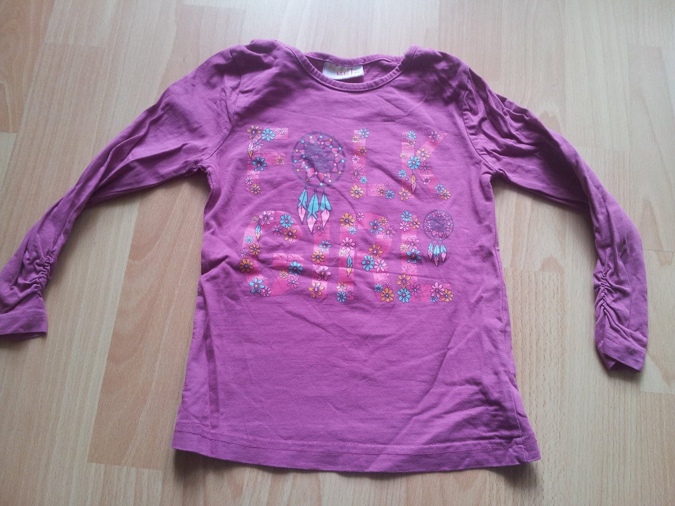 Pullover rosa magenta Folk Girl Traumfänger Blumen 