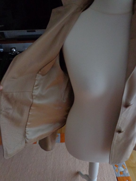Leder Jacke / Blazer aus Leder Gr.38 in beige 