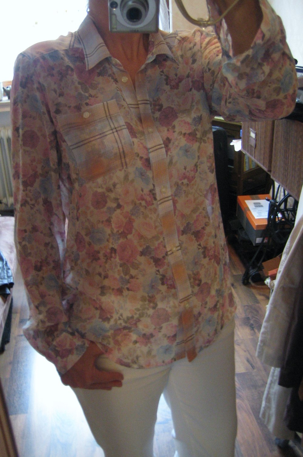 Chiffon Hemd Bluse Mustermix