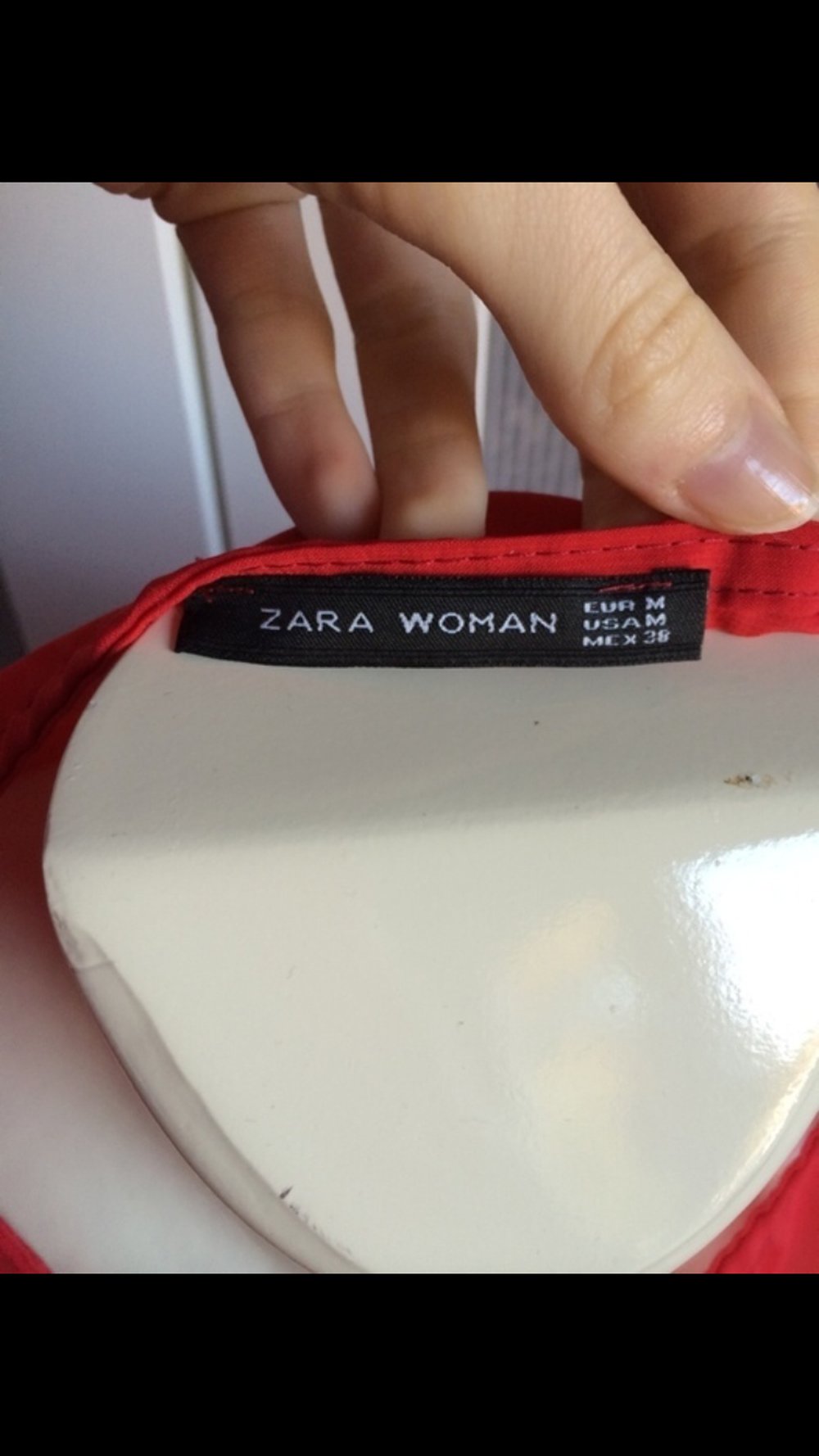 Zara Bluse transparent rot