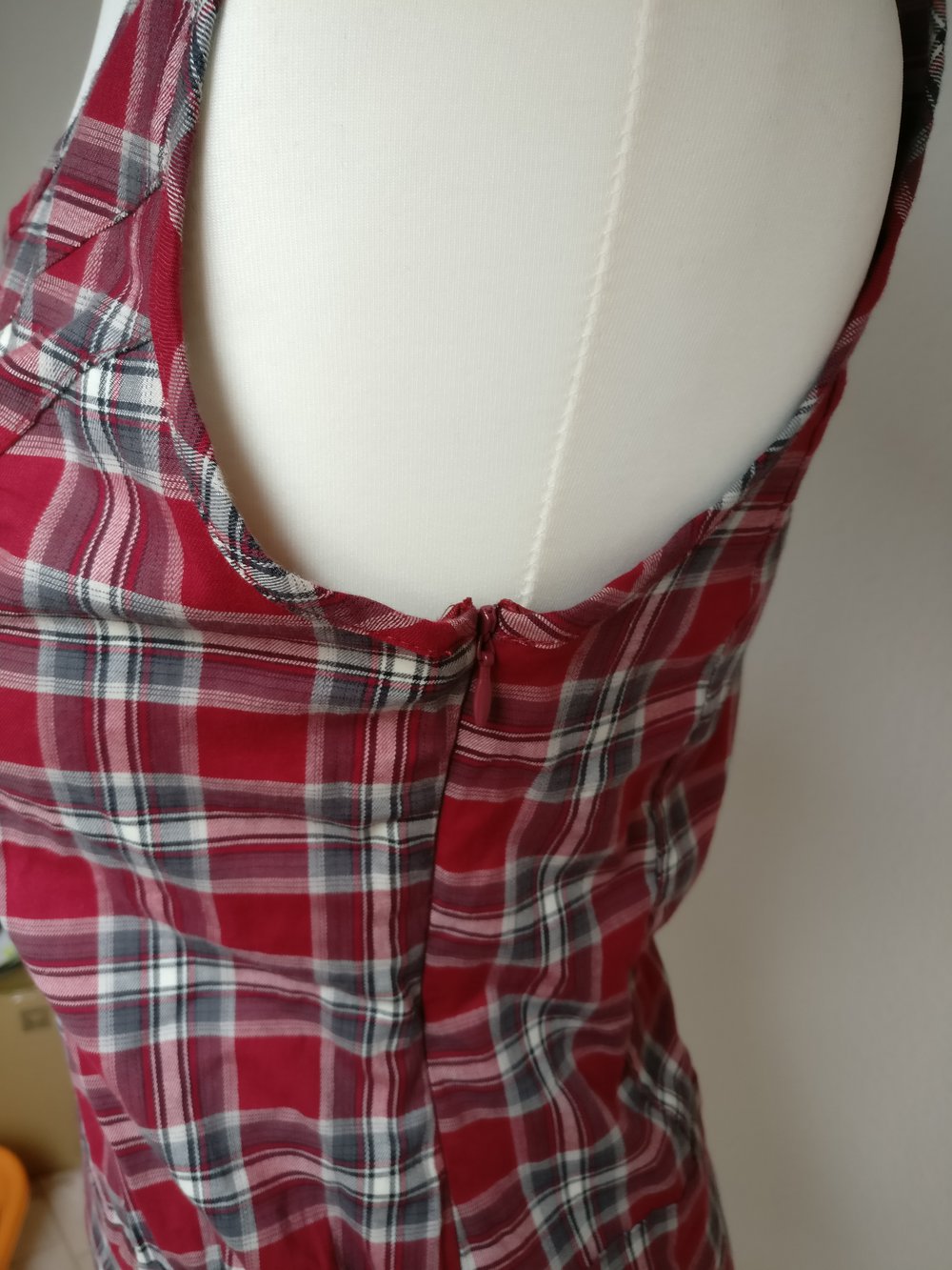 Schottenkleid Damen College Gr. 36 S kariert Karo