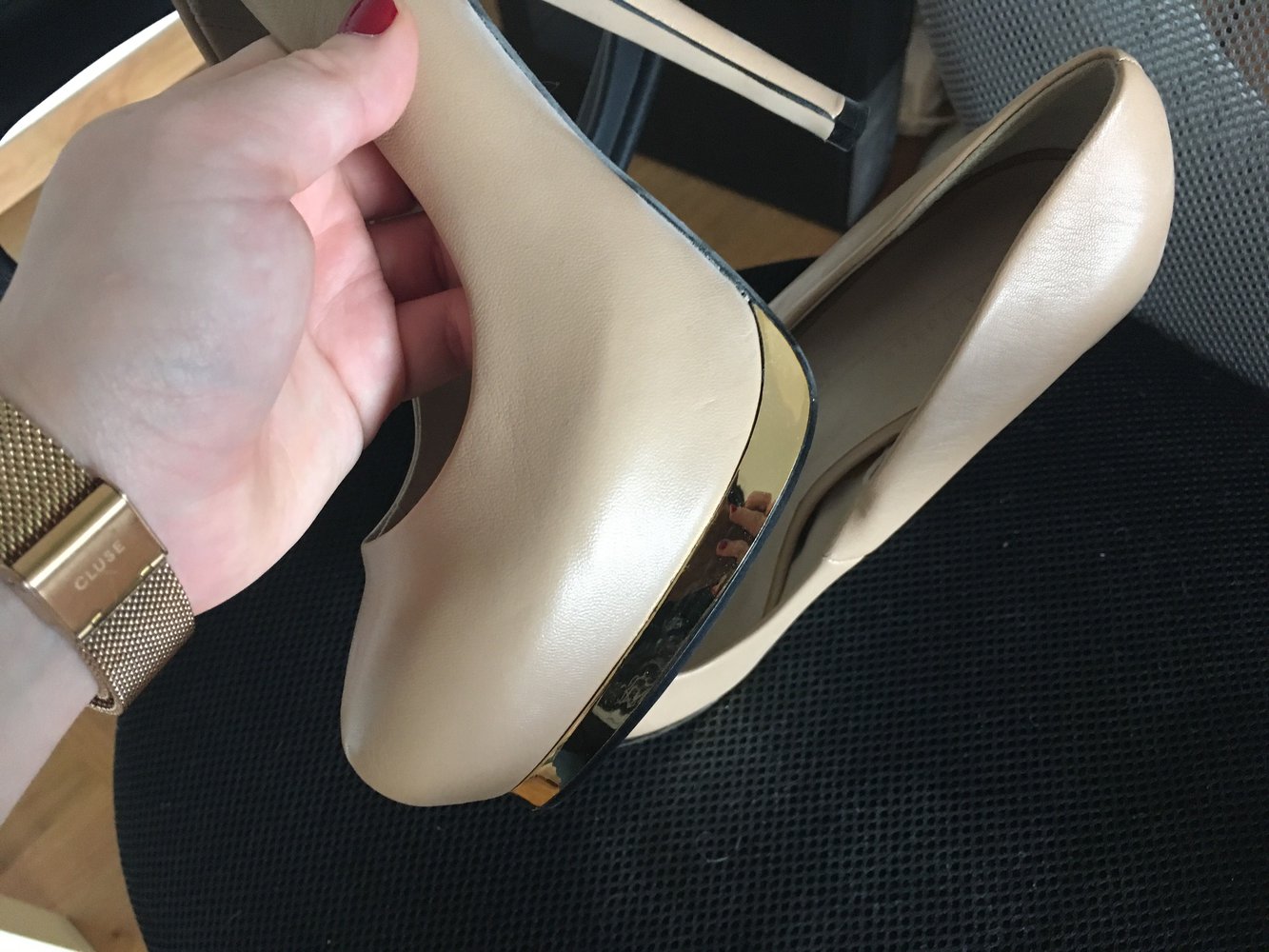 High Heels mit goldener Sohle Gr.37