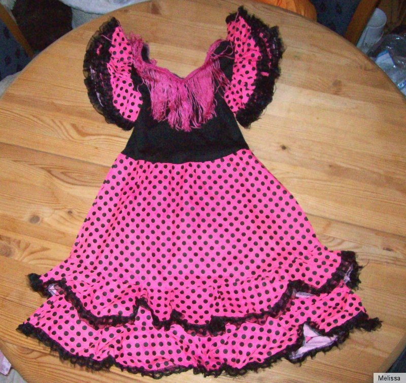 BES/Spanien- tolles Flamencokleid/Kostüm Gr.8 ca 122/128