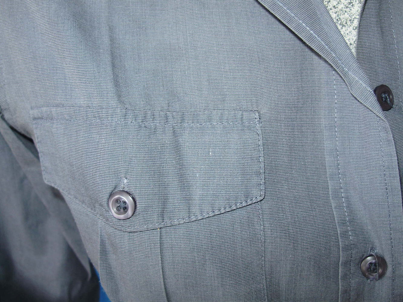 H&M Bluse blaugrau Langarm Gr 34 S wie neu