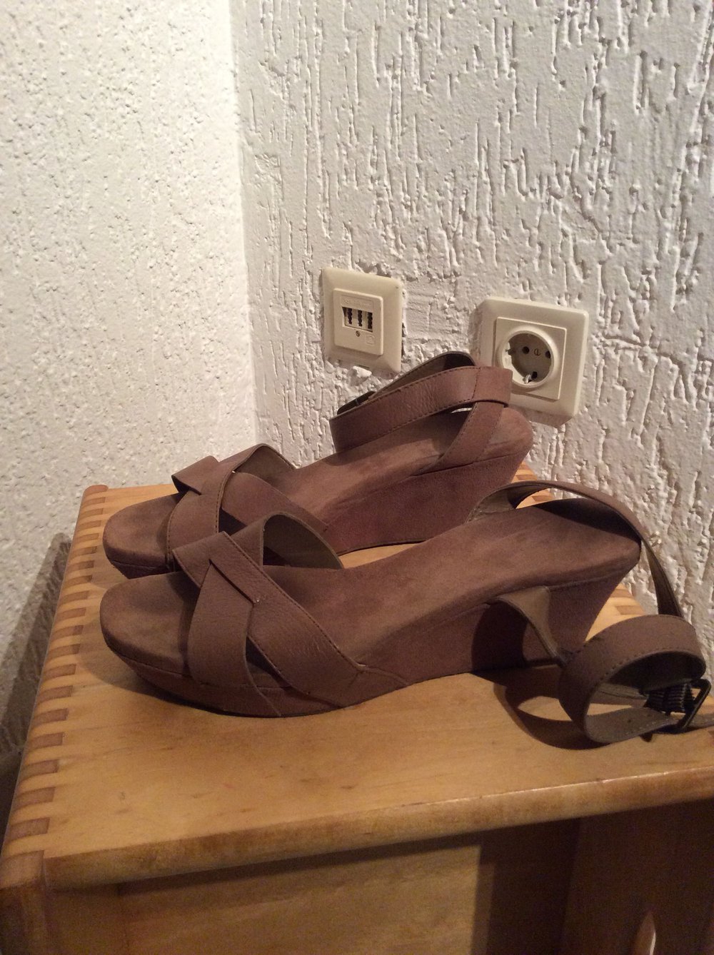 Nine West Sandalen Keilabsatz Sandalette Schuhe 