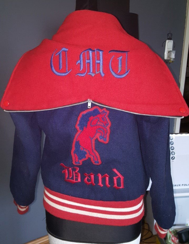 Fordham vintage Basketball Football Jacke Blau Rot