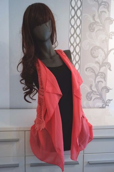 Apricot Weste mit Strick in Einheitsgröße Uni S M L 36 38 40 Neu 