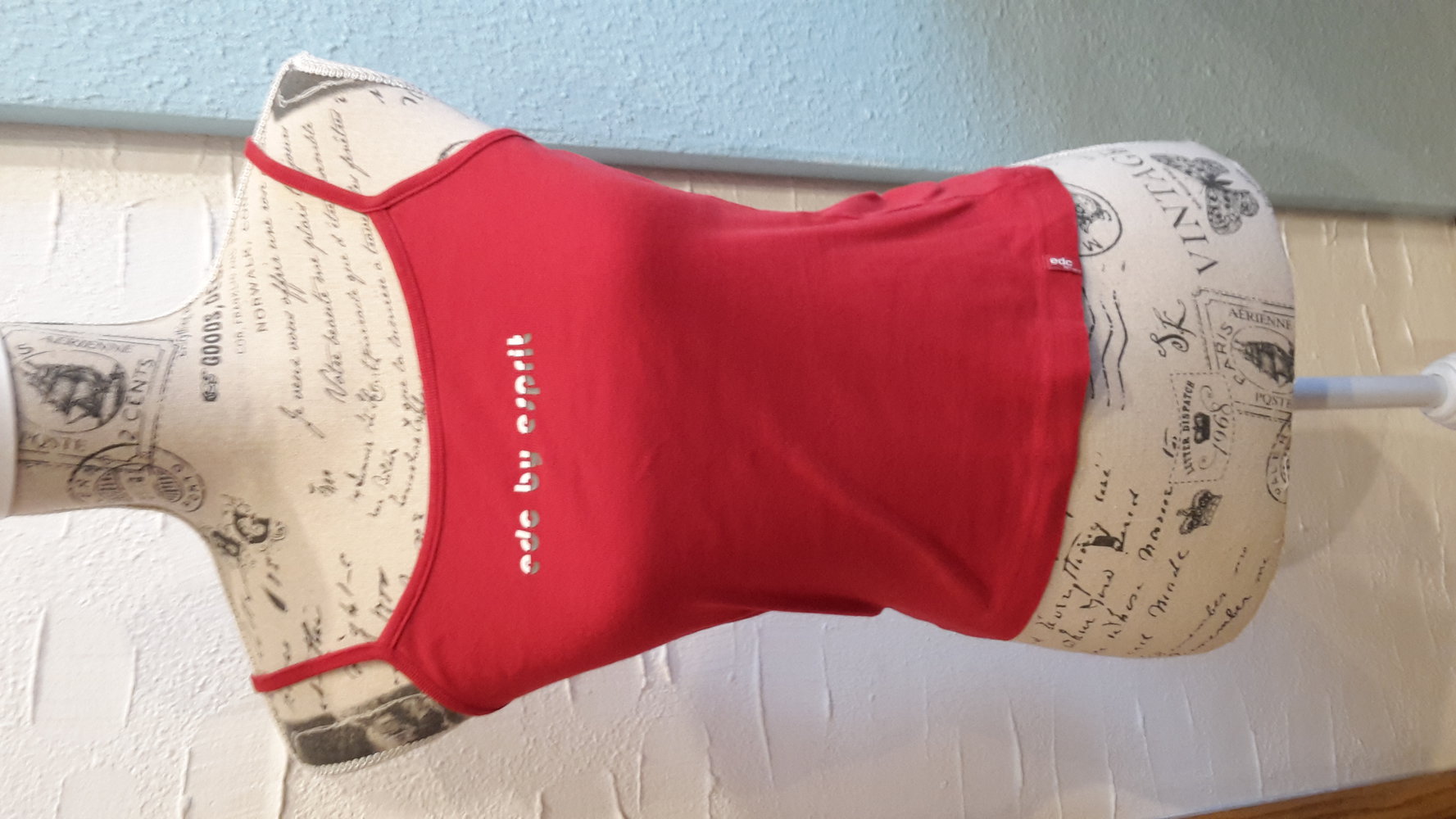 Spaghetti top, rot, XS, Esprit de corps, shirt, Sommer, bauchfrei