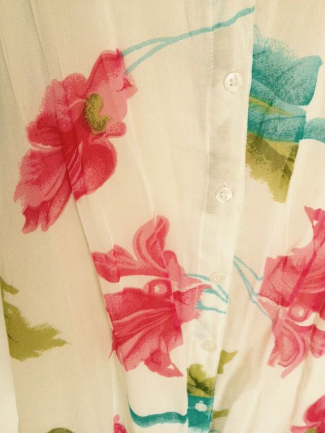 Nostalgi Pur Blümchen Long Bluse Tunika