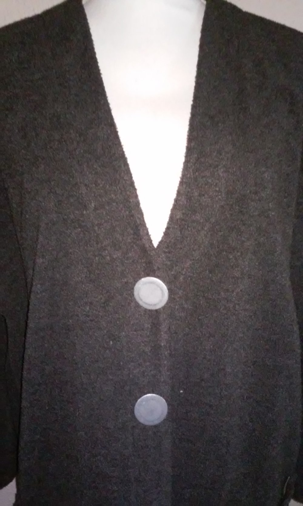 Jacke Cardigan angeraut Shirtjacke kuschelweich anthrazit