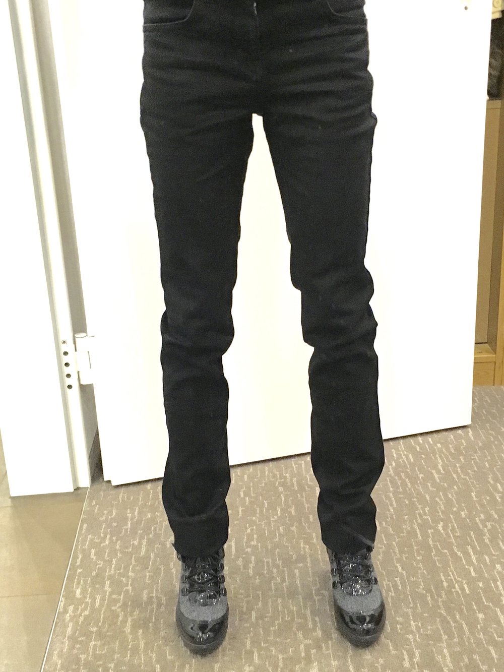 Karen Millen Double Bottom Skinny Jeans schwarz Gr. XS 34 w25 NP 119 EUR