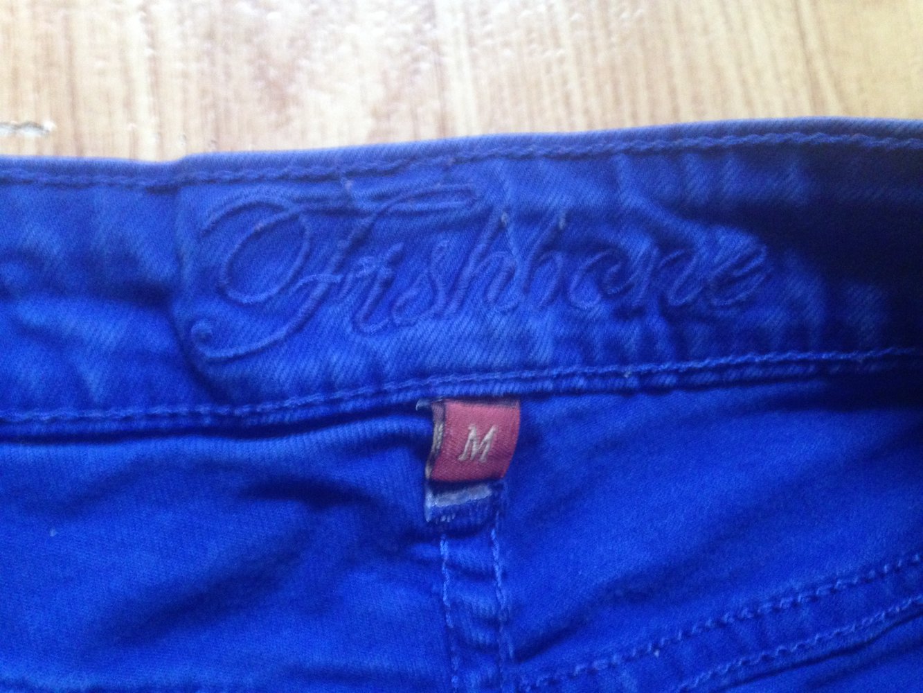 blaue Shorts, kurze Hose