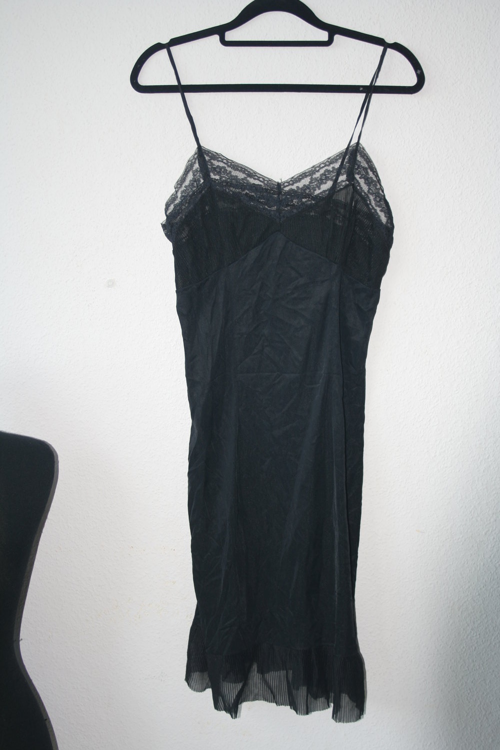 Kleid Schwarz Nachthemd Negligé 40/42