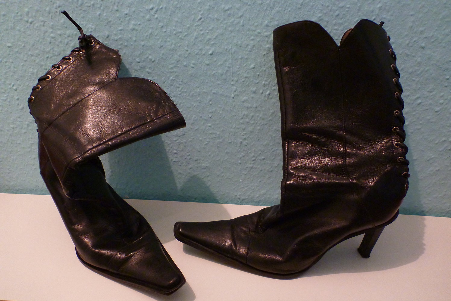 Vera Gomma Leder-Stiefeletten, Gr. 39 / 40 , made in Italy