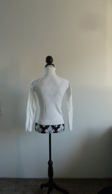 weißer Rolli, Rollkragen Pullover - Größe 34 / 36