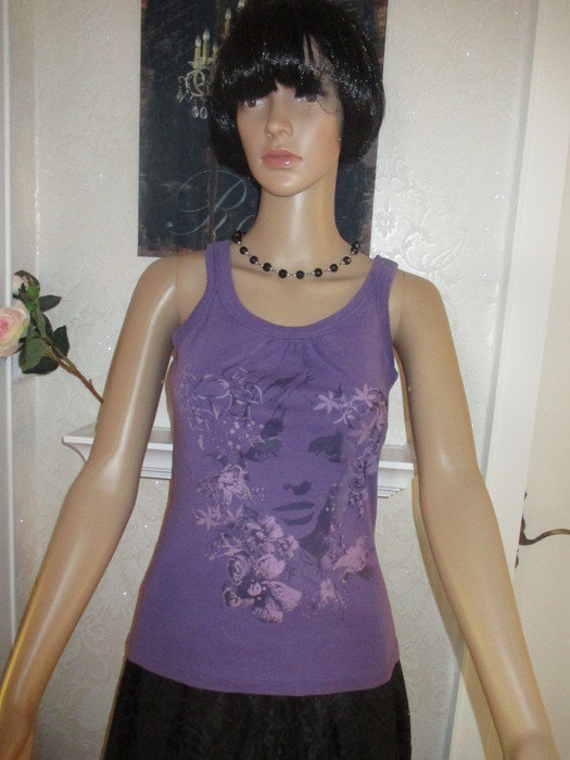 NEUw * Blumen * Blüten * Flower- Power * Print * Tank- Träger * Top * T- Shirt 