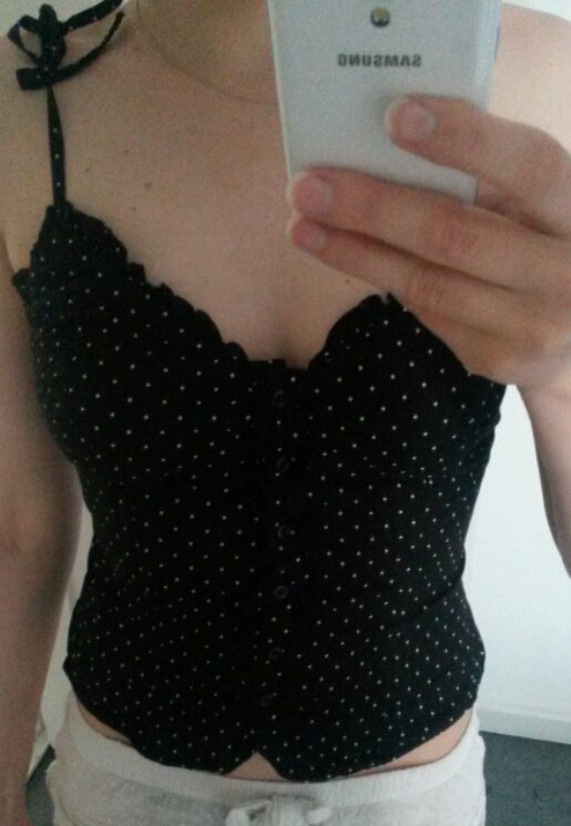 Tanktop mit Polka Dots / Pünktchen