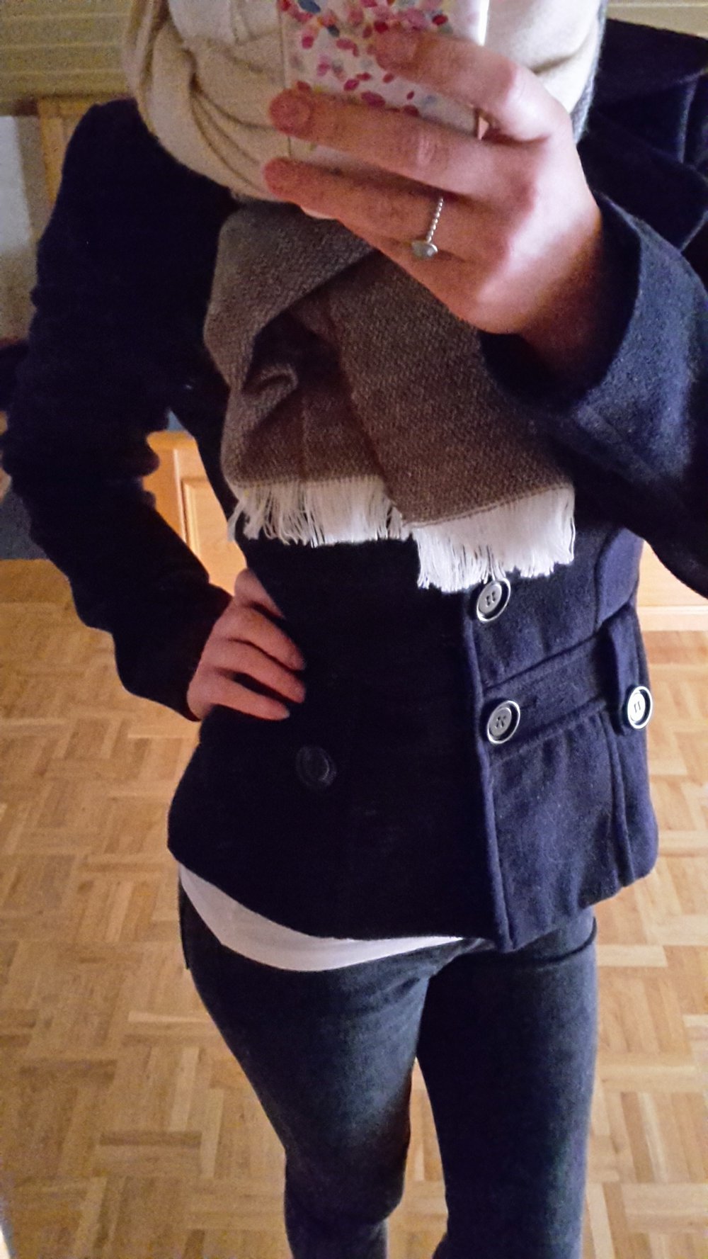 Dunkelblaue Wolljacke von Tally Weijl