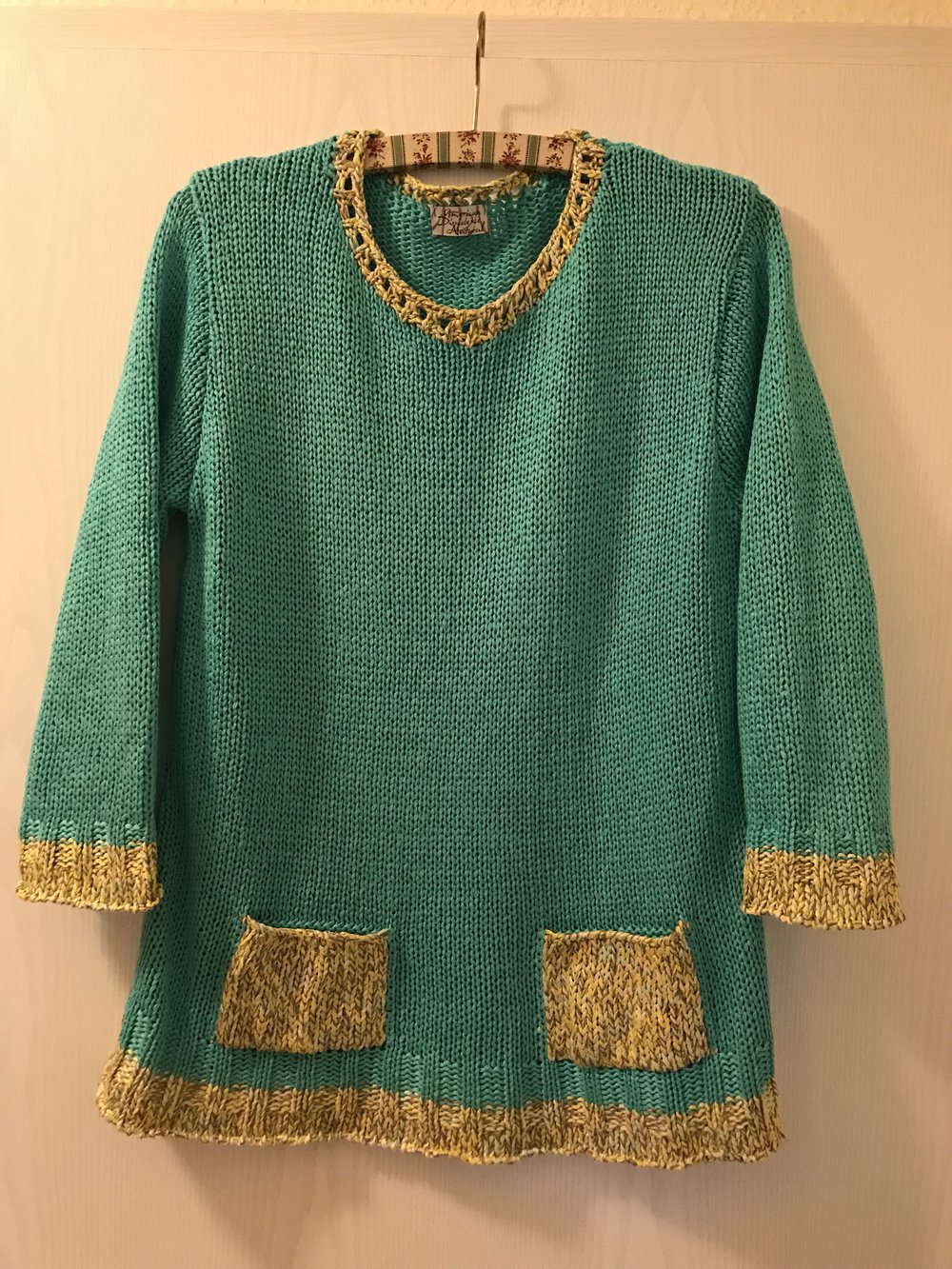 Strickpullover Pullover in Türkis Gr. M