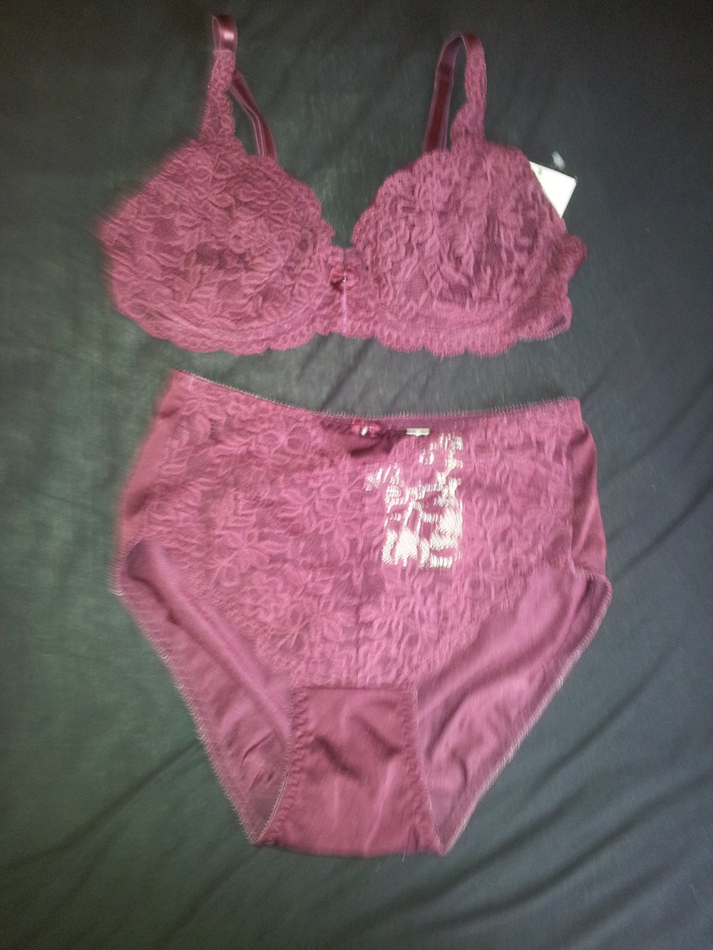 Unterwäsche Set helles lila Spitze 75AS