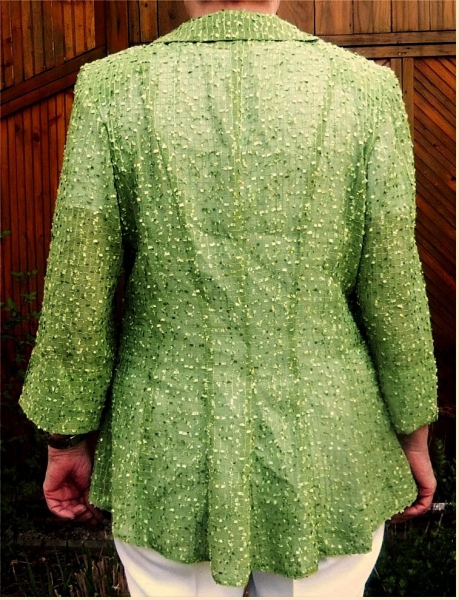  Sommer-Jacke von Murek Fashion - Größe 44 - grün mit Glitzerplättchen