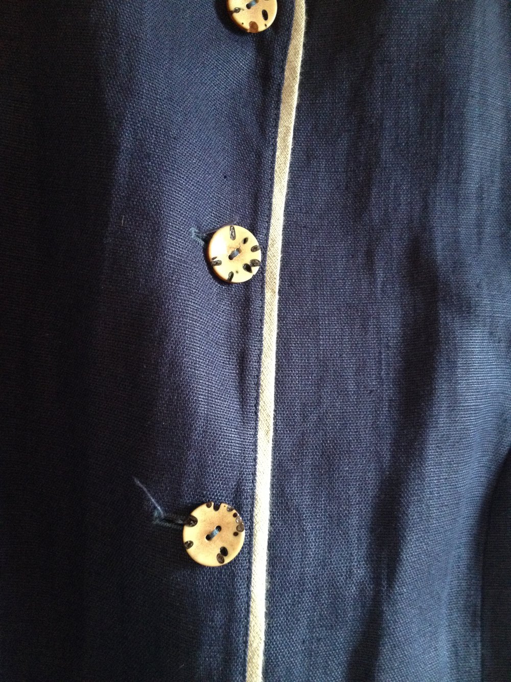 blaue Jacke in jeansoptik