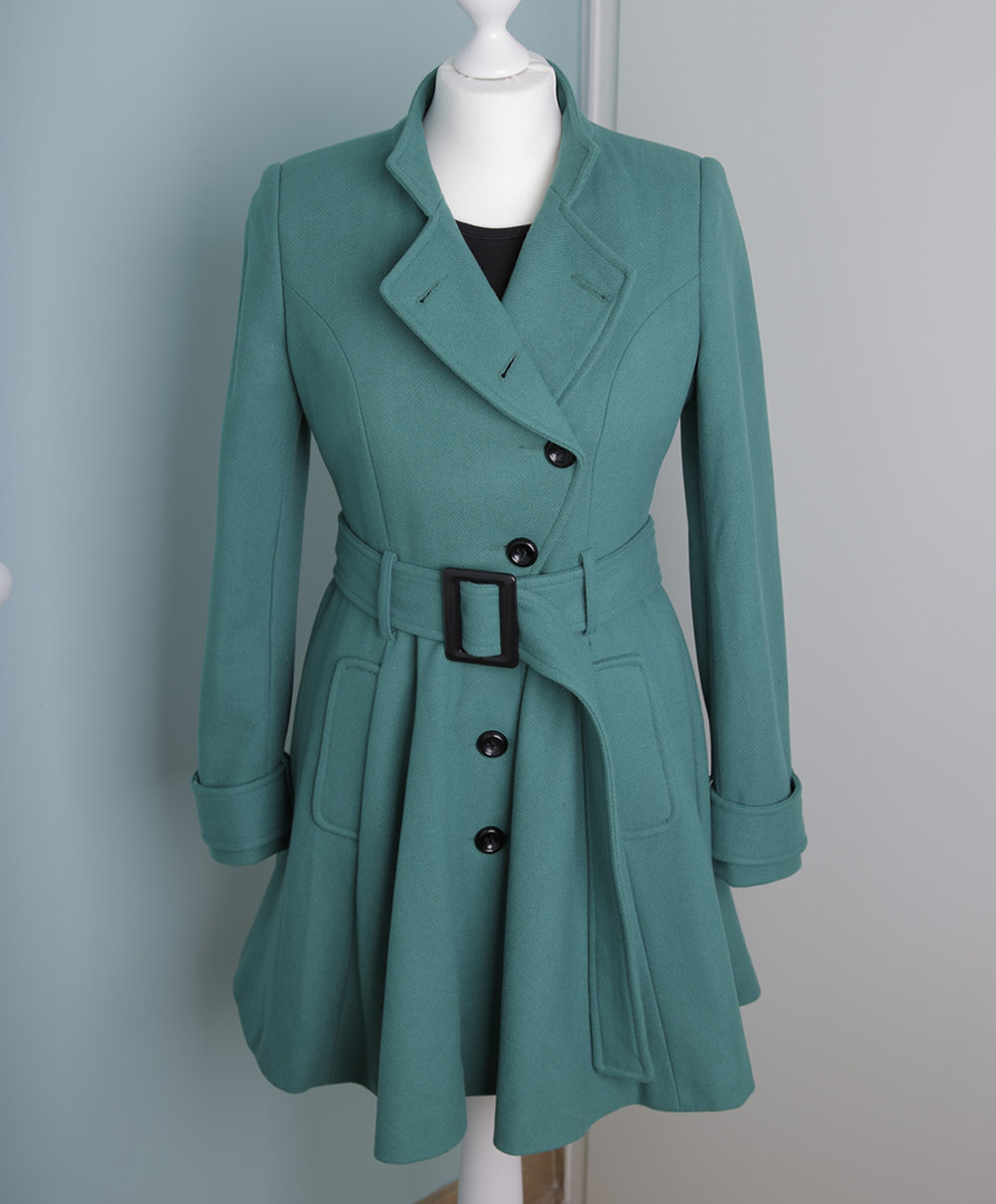 Schicker Wollmantel in Türkis von ASOS