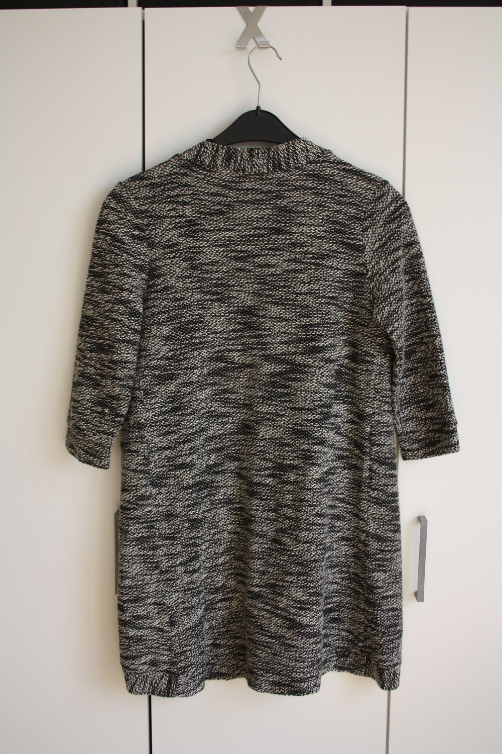 * Cardigan Longcardigan Strick schwarz weiß