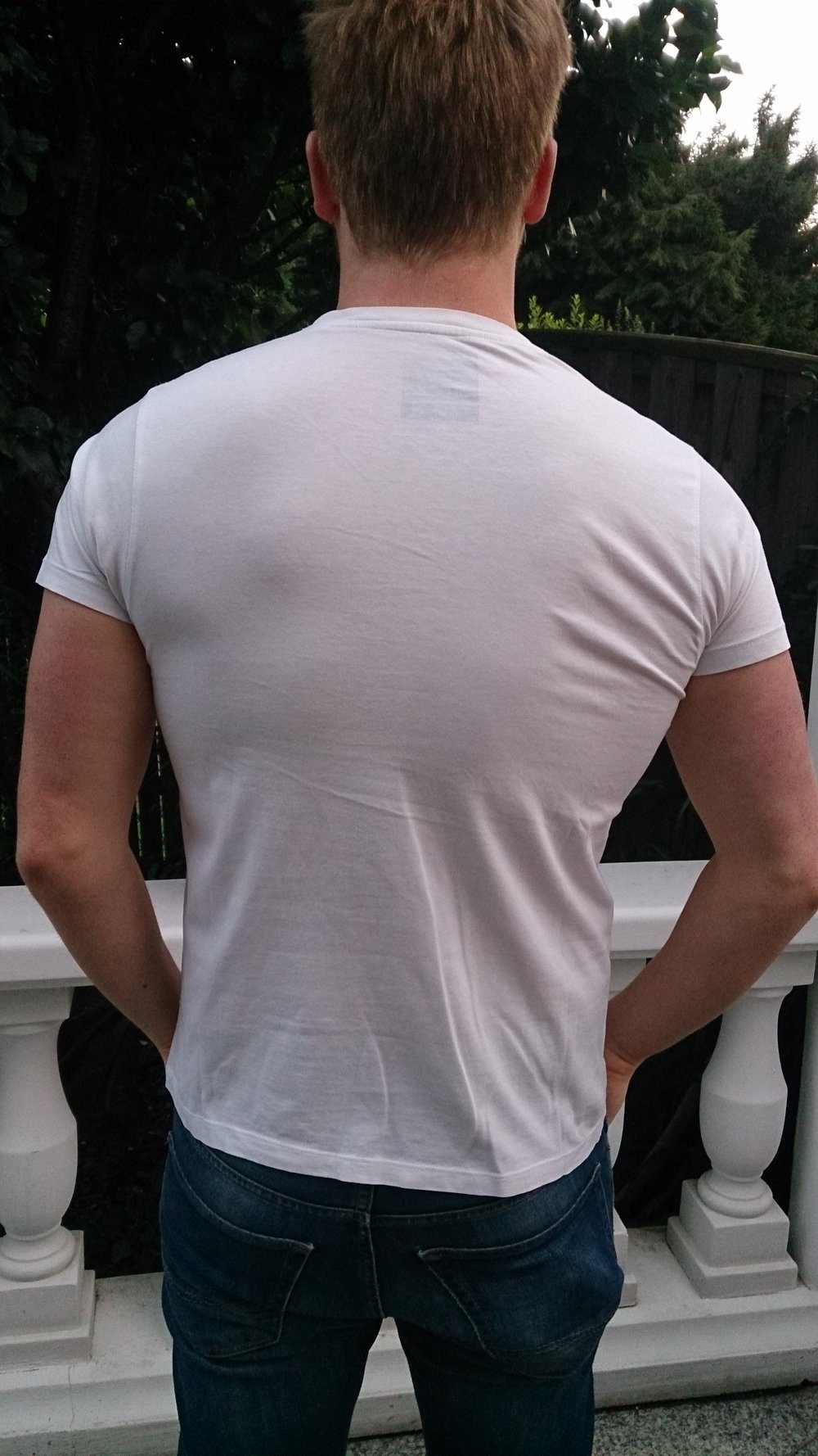 New Yorker-Smog T-Shirt Gr. M in Weiß