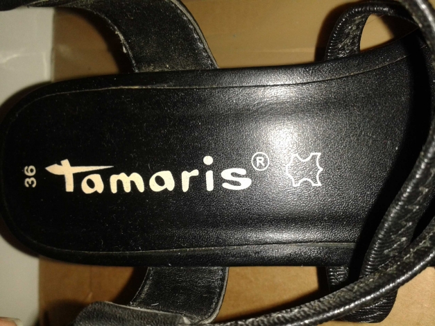 Schwarze Sandalen von Tamaris, Größe 36
