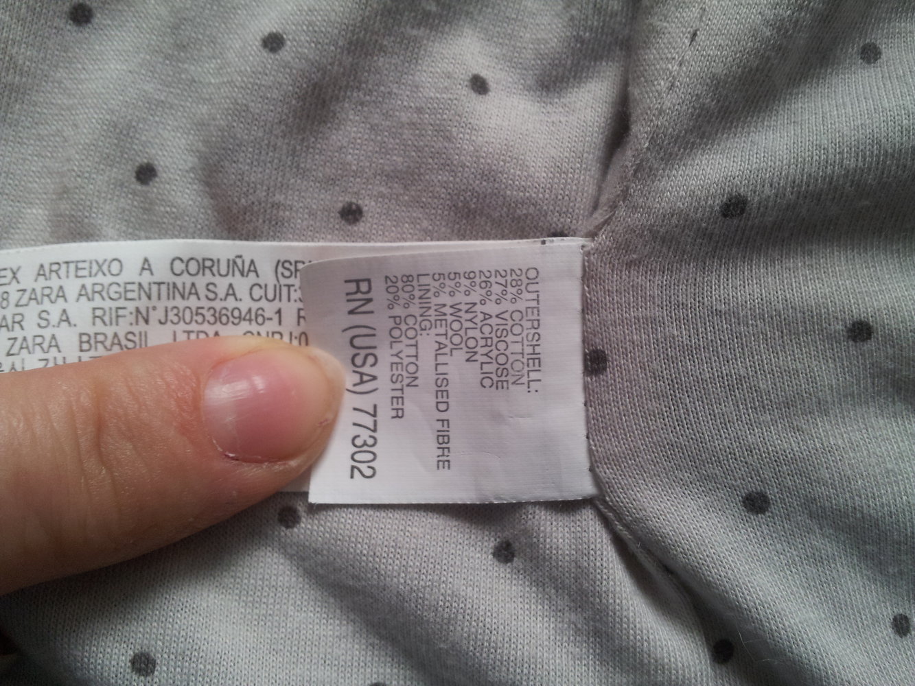  Strickjacke Strick Mantel kurz Zara Gr. 94 grau silber