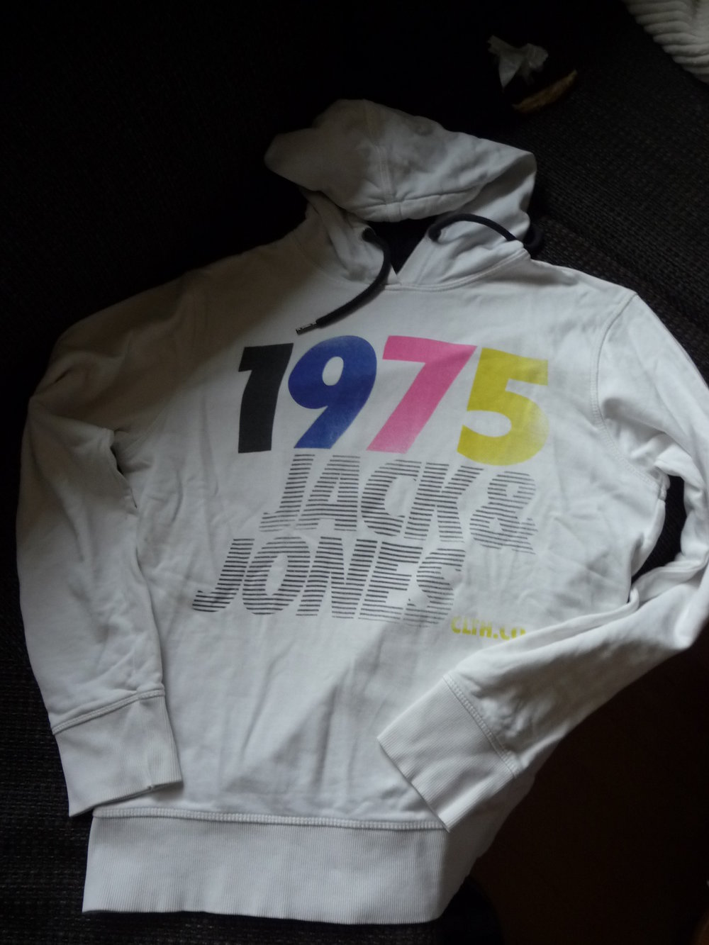 moderner Jack & Jones Kapuzenpullover, Hoodie, weiss, Größe S
