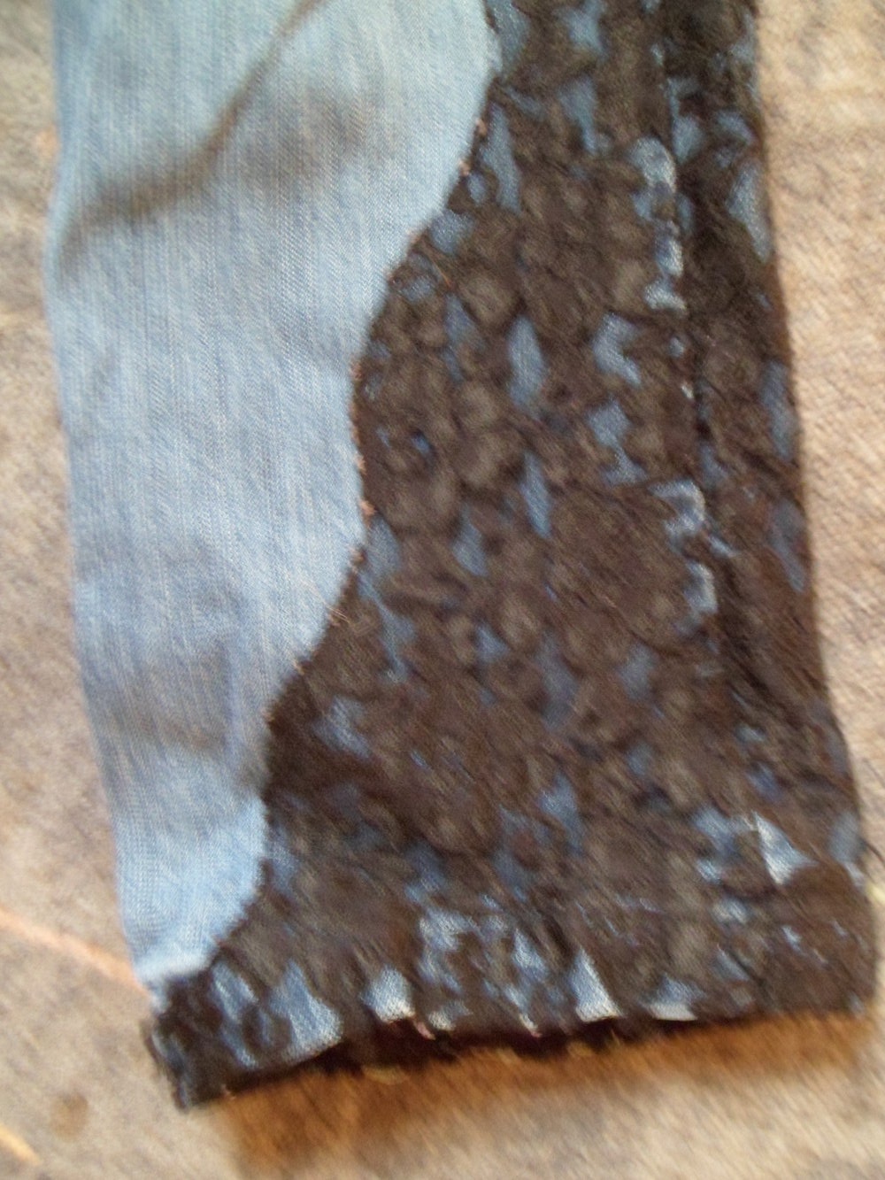 Jeans mit coolem Spitzenbesatz Gr-38 