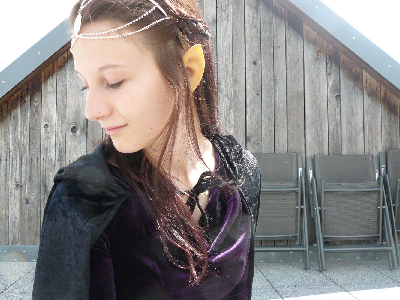 Elbin Kostüm Arwen Herr der Ringe Samt Kleid und Umhang