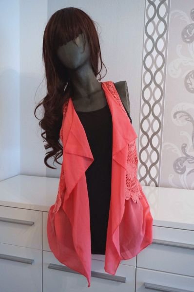 Apricot Weste mit Strick in Einheitsgröße Uni S M L 36 38 40 Neu 