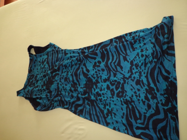 Neues, blaues, Leoparden Kleid.
