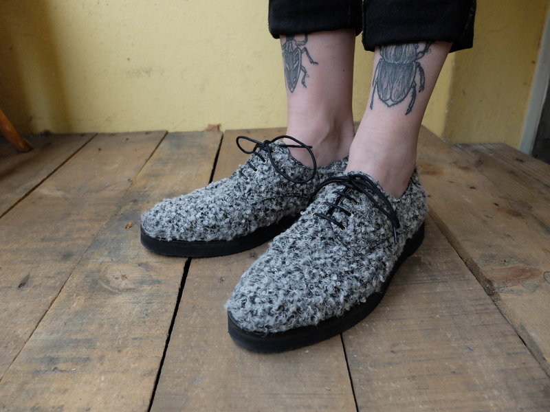Schuhe Halbschuhe Fell Flausch Hipster Blogger Asos Plateau Boho