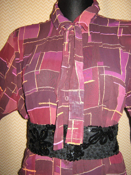 NEU* Romantik * Schluppen * Schleifen * Seiden- Gorgette * Bluse 