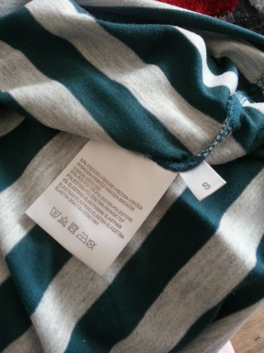 Shirt Oversize gestreift grün grau Basic