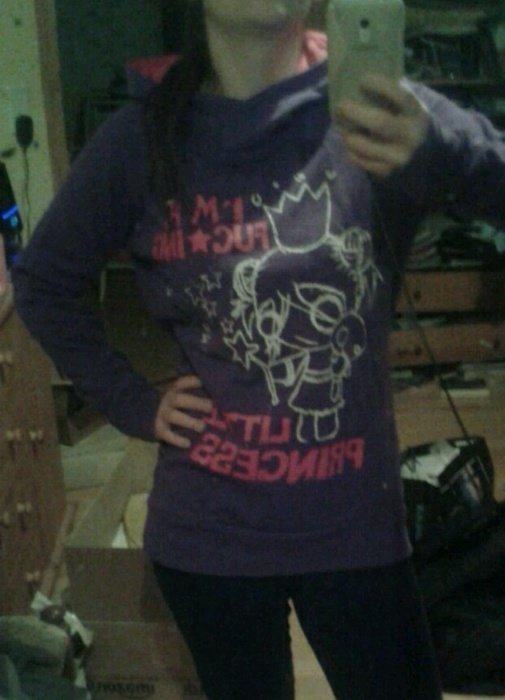 I'm a fuc*ing little princess Pullover lila